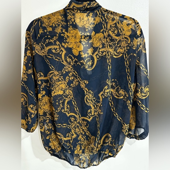 Elegant Black and Gold Women's Top - Picture 4 of 4